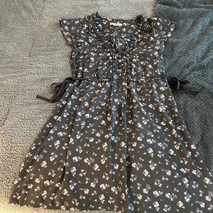 American Eagle Outfitters Sz Small, Grey Purple Side Tie Detail Mini Dress